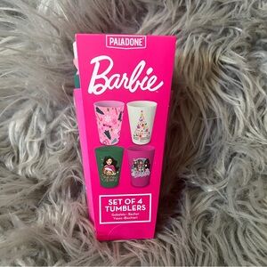 Barbie Set of 4 Tumblers by - Pink and Multicolor